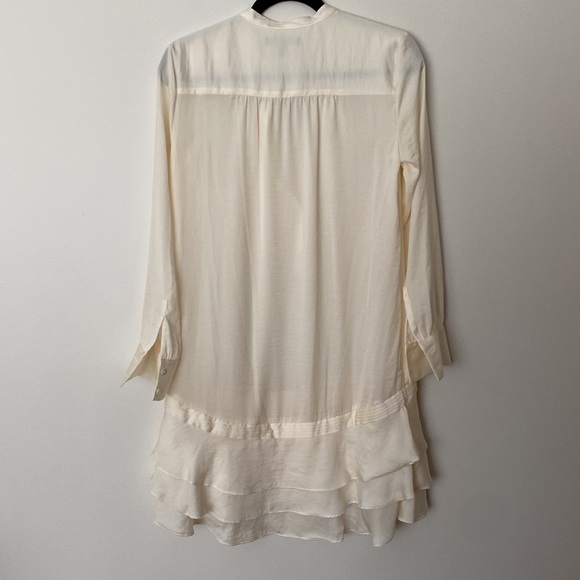 Banana Republic drop waist button up and tiered flounce dress with slip size 2 - Picture 2 of 10